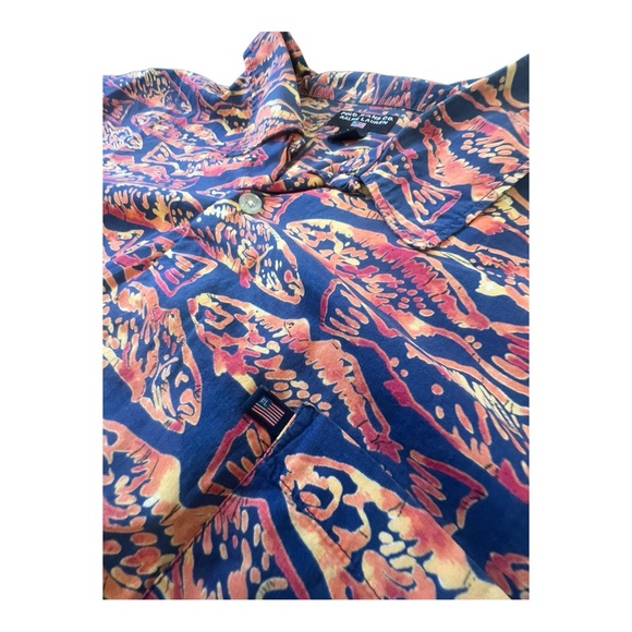 Vintage Polo Ralph Lauren X Ralph Lauren Rare Polo Jeans Fish All Over Print XXL - Picture 7 of 10